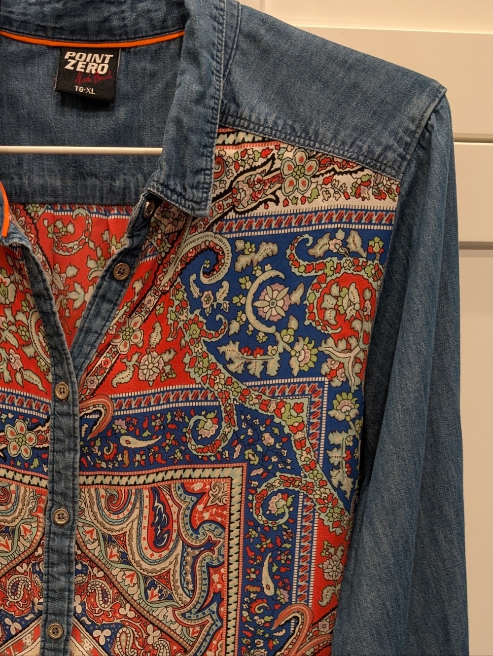 Point Zero Denim Bandana Shirt - Picture 8 of 9